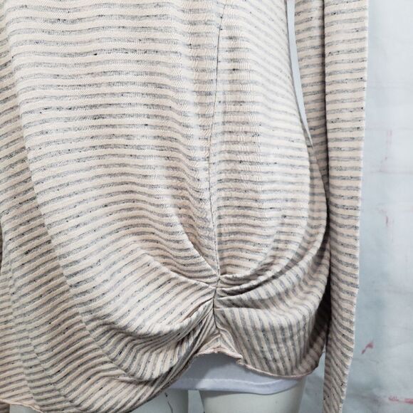 Michael Stars blush pink grey striped long sleeve - Picture 4 of 5
